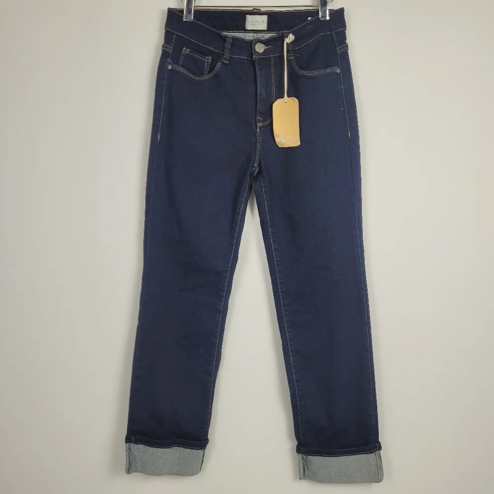 Angels Forever Young Ever Luxe Deep Cuff Straight Ankle Jeans Size 6/ 28 - Picture 1 of 15